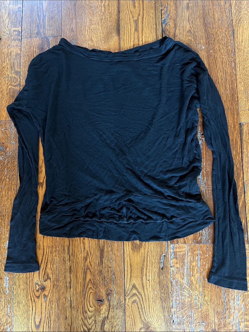 Hard Tail Black Open Back Long Sleeve Yoga